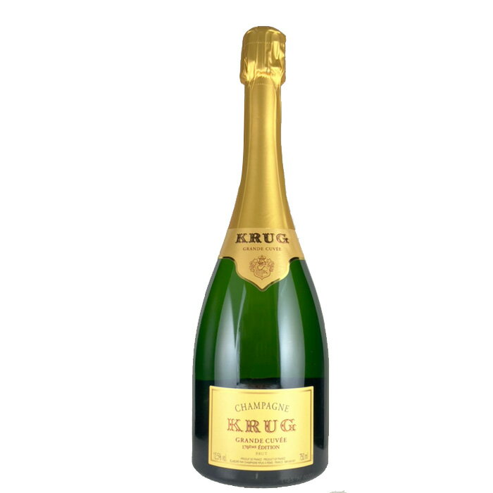 格付けフランスワイン（AOC） クリュッグ グランド キュヴェ ブリュット エディション170 シャンパン フランス Krug Grande Cuvee 170 Eme Edition AOC Champagne シャンパーニュ パーカーポイント95点 贈り物 ギフト プレゼント 贈り物 贈答 誕生日