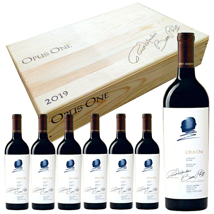 オーパスワン 2019 オリジナル木箱 入り 6本セット 赤ワイン アメリカ OPUS ONE カリフォルニア オーパス ワン 750ml パーカーポイント99点 ワインセット 赤 ワイン 高級 贈り物 ギフト 誕生日 プレゼント