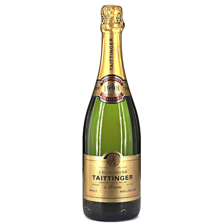 【ラベルダメージ】テタンジェ ブリュット ミレジメ 1998 箱付 シャンパン 750ml フランス Taittinger Brut Millesime シャンパーニュ 泡白 贈り物 ギフト 誕生日 プレゼント