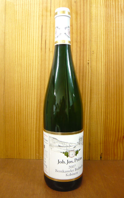 ベルンカステラー バードスチューベ リースリング カビネット[2007]年 ヨハン ヨゼフ プリュム家元詰Bernkasteler Badstube Riesling Kabinett [2007] Joh. Jos. Prum