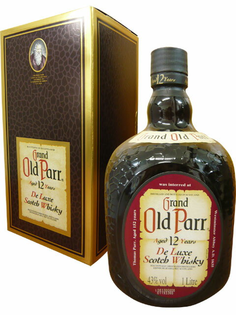 【箱入】オールド パー1L(1000ml)12年 玉無箱付 アルコール度数43％ ハードリカーOld Parr 12year 1L