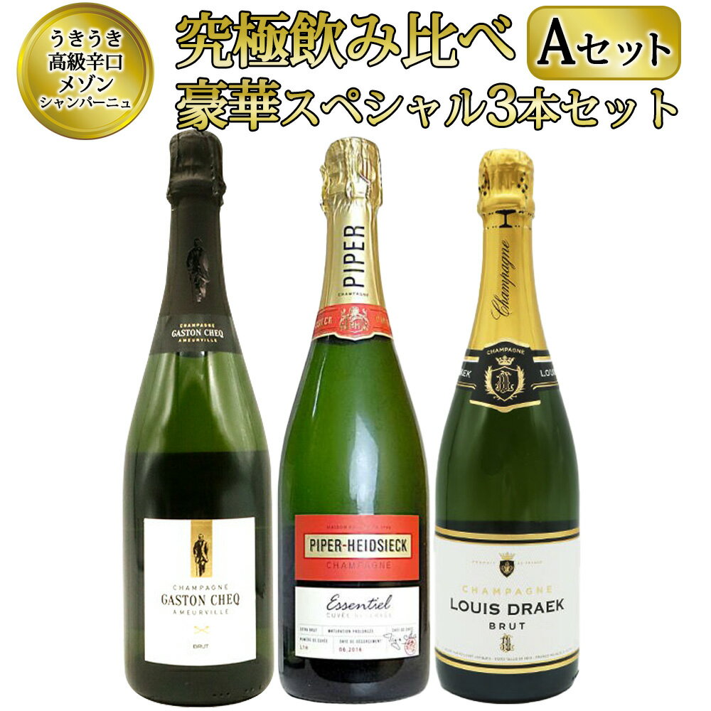 スパークリング3大上級産地　飲み比べセット750ml×3　【フランス・シャンパーニュ　イタリア・フランチャコルタ　イギリス・イングリッシュスパークリング】