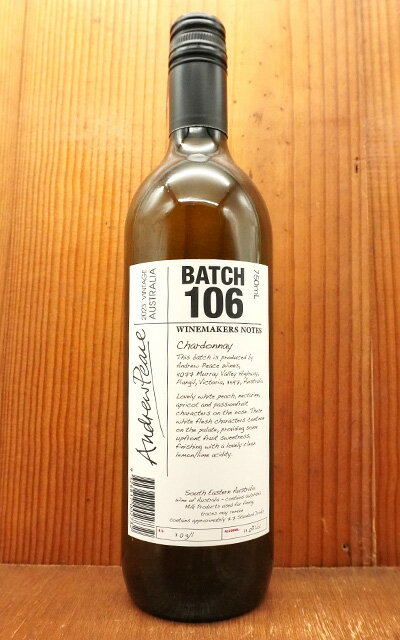 ワインメーカーズ ノート シャルドネ バッチ 106 2022 アンドリュー ピース オーストラリア 白ワイン 750mlWINEMAKERS NOTES Batch 106 Chardonnay 2022 Andrew Peace【eu_ff】