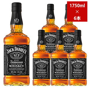 【送料無料】【正規品 1750ml ビッグサイズ】ジャック ダニエル ブラックラベル オールド No.7 1750ml×6本 ケース 6本入り テネシーウイスキー ジャック ダニエル蒸留所 1750ml 40%