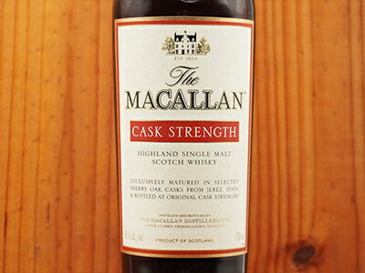 【正規品 箱入】【箱 ラベルにスレ汚れ有り】ザ マッカラン カスク ストレングス ハイランド シングル モルト スコッチ ウイスキー シェリーカスクTHE MACALLAN CASK STRENGTH HIGHLAND SINGLE MALT