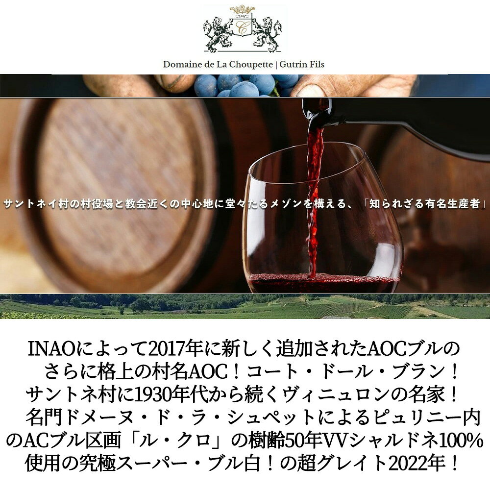 ブルゴーニュ コート ドール ブラン (シャルドネ) 2022 蔵出し限定品 ドメーヌ ド ラ シュペット元詰 自然派 リュット レゾネ 正規品Bourgogne Cote d'Or Blanc 2022 Domaine de la wineuki-10054721 うきうきワインの玉手箱 サンプル画像3