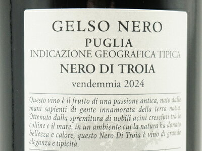 ジェルソ・ネーロ 2024年 ポデーレ29 750ml （イタリア 赤ワイン）Gelso Nero [202...