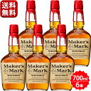 メーカーズマーク バーボン ウイスキー 700ml×6本 ケース  正規代理店輸入品 レッド トップ 700ml 45％　wisky_mkm