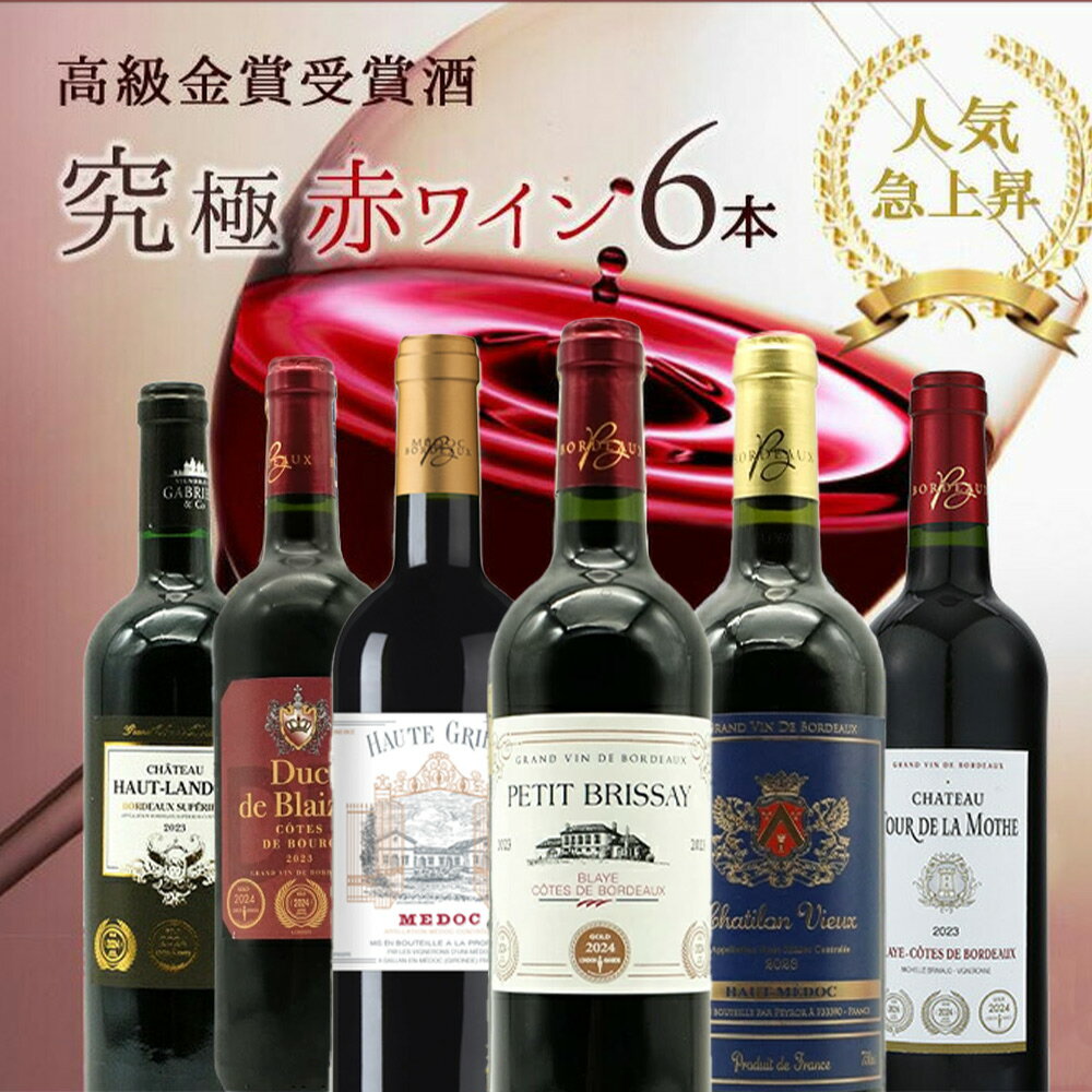 【送料無料】うきうき高級ボルドー人気急上昇地域!厳選 豪華金賞受賞酒 究極赤ワイン飲み比べ6本セット SSspecial03mar13_food ワインセット