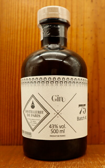 【正規品】ディスティレリ ド パリ バッチ1 クラフトジン 500ml 43% ハードリカーDISTILLERIE DE PARIS BATCH #1 CRAFT GIN 500ml 43%