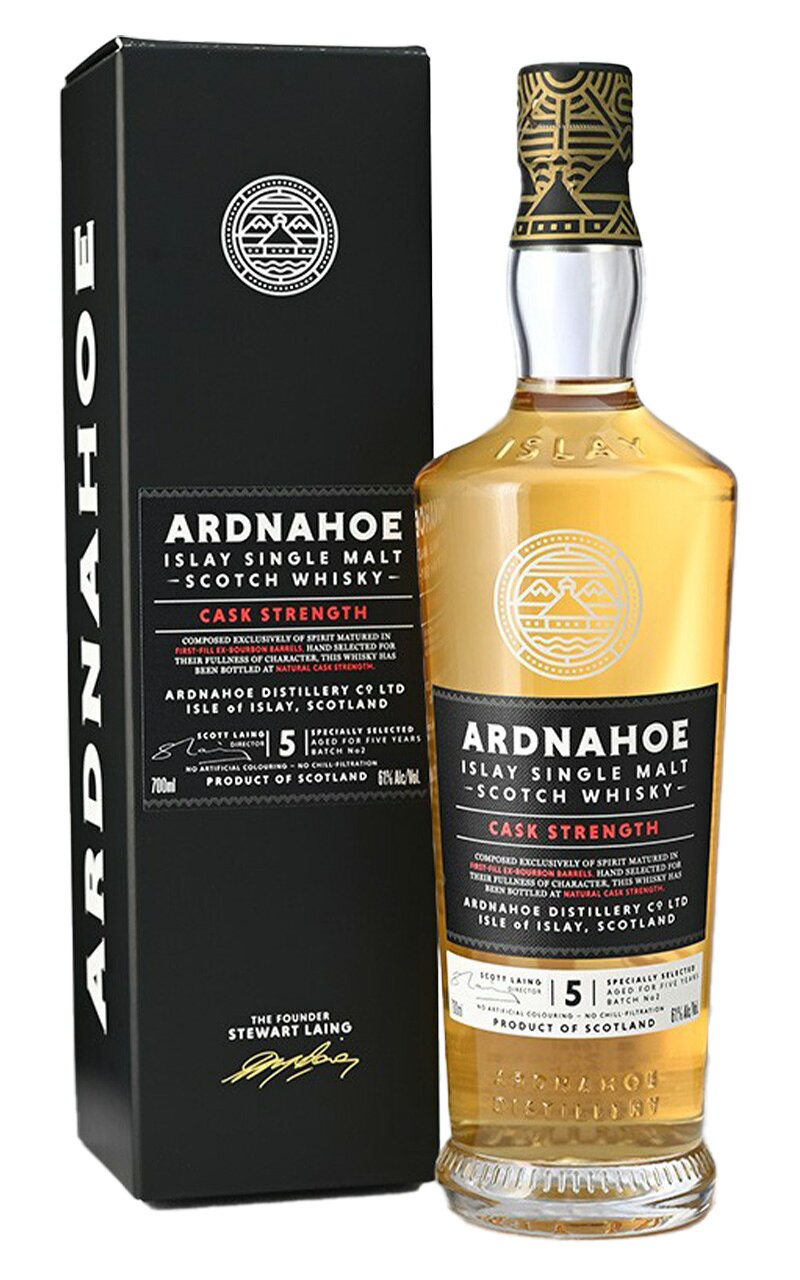 【正規品 箱入】アードナッホー 5年 カスクストレングス バッチ2 アイラ シングル モルト スコッチ ウイスキー 700ml 61％ARDNAHOE AGED5YEAR CASK STRENGTH BATCH2 ISLAY SINGLE MALT