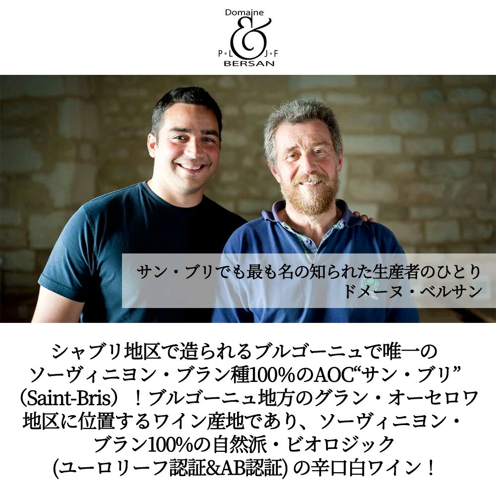 サン ブリ モン アンブラゼ 2022 蔵出し作品 ドメーヌ ベルサン元詰 (ジャン クリストフ家) 自然派 AOCサン ブリ ヴァン ナチュールSaint-Bris Mont Embrase 2022 Domaine Bersan BIO wineuki-10055751 うきうきワインの玉手箱 サンプル画像3