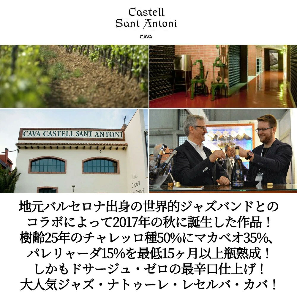 ジャズ ナトゥーレ レセルバ カバ (カステル サント アントーニ) ブリュット ナチュール レセルバ ギアペニン驚異の91点獲得 ドサージュ ゼロ 自然派CAVA Jazz Nature Reserva Castell Sant Antoni wineuki-10041492 うきうきワインの玉手箱 サンプル画像3