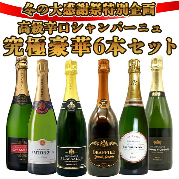 【60セット限定】超特別企画！うきうき厳選！超限定販売！高級辛口シャンパーニュ究極豪華6本セット【送料無料】Ukiuki Special Champagne setのサムネイル