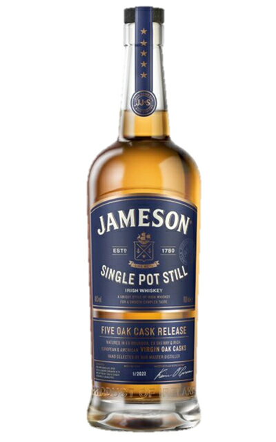 【正規品】ジェムソン シングル ポット スチル ファイブオークカスク アイリッシュ ウイスキー 700ml 46％JAMESON SINGLE POT STILL FIVE OAK CASK IRISH WHISKY 700ml 46%