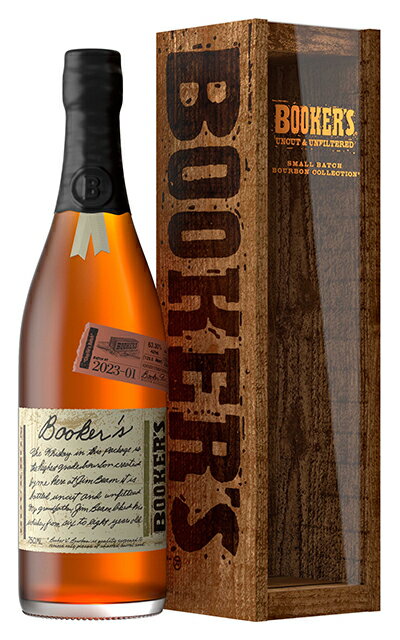 【お一人様1本限り】【木箱 正規品】ブッカーズ バレル バーボン 2023年リリース バーボン ウイスキー ジム ビーム社 750ml 63.30%(126.6PROOF) ハードリカー クラフトバーボン スモールバッチバーボン サントリー【wineuki_BOK】のサムネイル