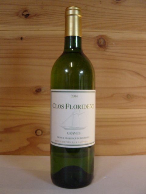 クロ フロリデーヌ　ブラン[2004]年　AOCグラーヴClos Florideneパーカー氏5つ星年で格付シャトーに値すると言わしめたグラーヴ！クラスマンにして「水晶のように澄んだワイン」と言わしめた白ワインの「法王」が造るエレガントでクラシックな人気ワイン