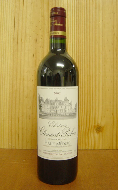 シャトー クレマン ピション[2002]年 AOCオー メドック クリュ ブルジョワ Chateau Clemant-Pichon [2002] AOC Haut-Medoc Cru Bourgeois シャトー ヴァランドロー J.L.テュヌヴァン氏コンサルタント!サンテミリオンの大人気シャトー ラ ドミニクのオーナーが造る