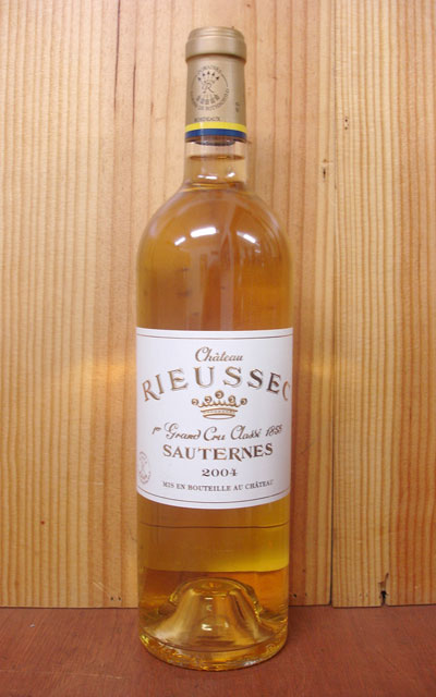 シャトー リューセック[2004]年 プルミエ グラン クリュ クラッセChateau RIEUSSEC [2004] AOC Sauternes Grand Cru Classe