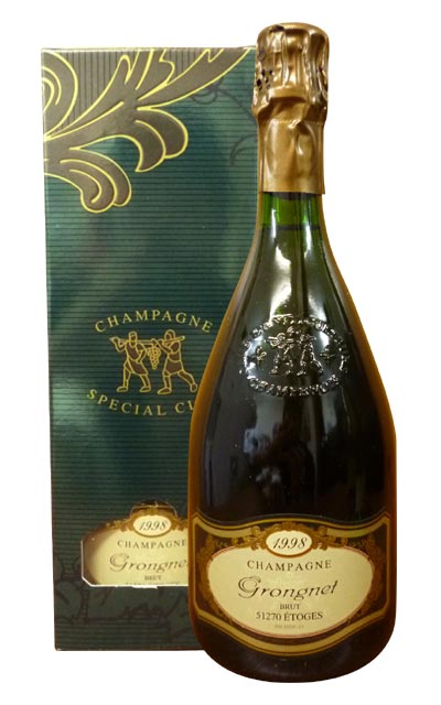 【箱入】グロンニェ シャンパーニュ スペシャル クラブ ブリュット ミレジム[1998]年 限定品 蔵出し R.M 重厚ボトル SPボトル 箱入Grongnet Champagne Special Club Brut Millesime [1998] R.M. Domaine Grongnet AOC Millesime Champagne
