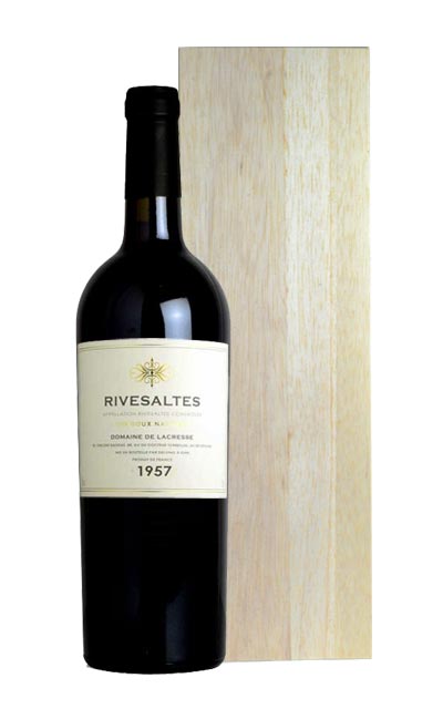 リヴザルト[1957]年・究極限定秘蔵古酒・ドメーヌ・ラクレッセ・元詰・AOCリヴザルト・パーカーポイント93点獲得ワイン 箱付 (箱入) ギフトRivesaltes [1957] Domaine Lacresse AOC Rivesaltes (Wooden Box)