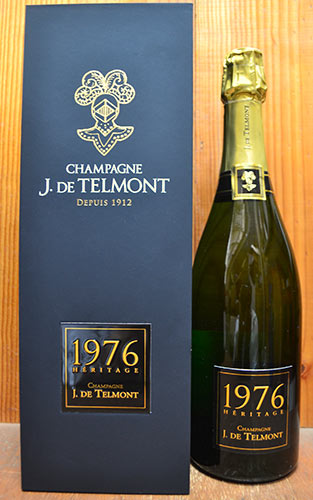 【箱入】1976年 J (ジ) ド テルモン セレクシオン エリタージュ ミレジム 1976 シャンパーニュ ブリュット J ド テルモン社 (王冠とラベルの浮き文字 24金) AOCシャンパーニュフランス シャンパン 白 泡 辛口 750mlJ. DE TELMONT Champagne Heritage Brut 1976