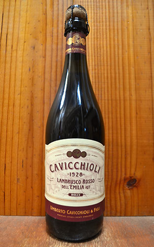 楽天うきうきワインの玉手箱カビッキオーリ ランブルスコ ロッソ ドルチェCAVICCHIOLI Lambrusco Rosso Dolceイタリア国内で最も売れているランブルスコの生産者が造る甘口の人気微発泡 ランブルスコ ドルチェ! 赤ワイン スパークリング【eu_ff】