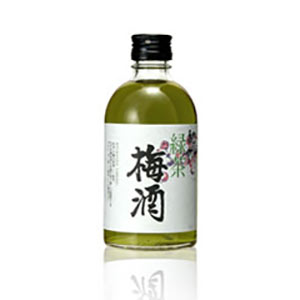 紀州 緑茶梅酒 300ml 健康食前酒 紀州の梅酒 梅飲料注目 綺麗なグリーンティーに梅酒が グラスに注ぐと雰囲気のあるカクテルに変身 