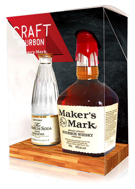 【正規品/箱入/プレミアムソーダ付き】メーカーズマーク プレミアムソーダ付 バーボン ウイスキー 正規代理店輸入品 レッド トップ 700ml 45％Maker's Mark Kentucky Straight Bourbon Whisky Hand Made 700ml 45%のサムネイル