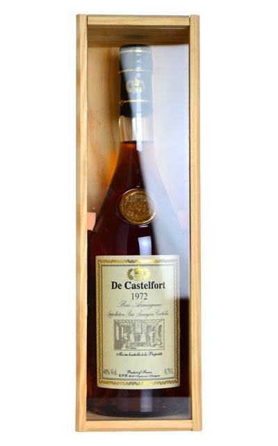 【木箱入】カステルフォール エクストラ[1972]年 究極限定古酒 AOCバ アルマニャック 豪華木箱入 700ml 40％ ハードリカー De Castelfort EXTRA [1972] AOC Bas Armagnac