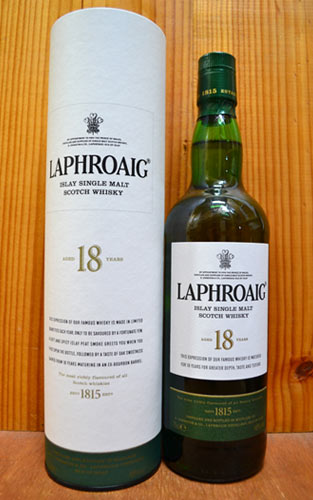 【箱入】ラフロイグ[18]年 アイラ シングルモルト ラフロイグ蒸留所元詰 オフィシャルボトル ノンチルフィルタード バーボン樽100％ 700ml 48度 ハードリカーLAPHROAIG [18] Years Old Islay Single Malt Scotch Whisky 700ml 48% Box