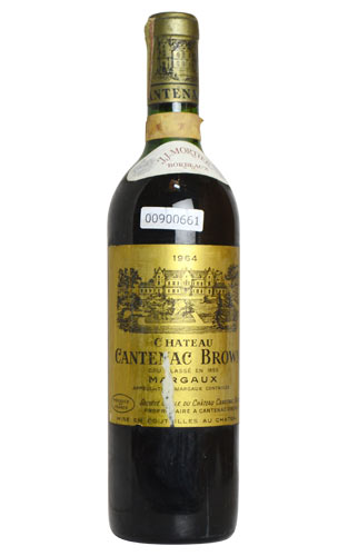 シャトー・カントナック・ブラウン[1964]年・究極限定秘蔵古酒・AOCマルゴー(メドック・グラン・クリュ・クラッセ・格付第三級)Chateau Cantenac Brown [1964] AOC Margaux (Grand Cru Classe du Medoc en 1855) 【H◆】