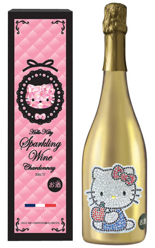 ハロー キティ GOLDボトル スパークリングワイン シャルドネ ブリュットHELLO KITTY GOLD BOTTLE Sparkling Wine Chardonnay Brut