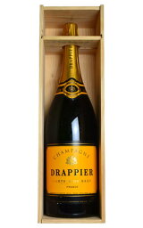 【豪華木箱入り】【大型ボトル】 ドラピエ シャンパーニュ カルト ドール ブリュット 大型ジェロボアム 3,000ml 豪華木箱入 AOCシャンパーニュ 正規品 泡 白 シャンパン ワイン 辛口DRAPPIER Champagne Carte D'or Brut Gift Box AOC Champagne Wodden Box