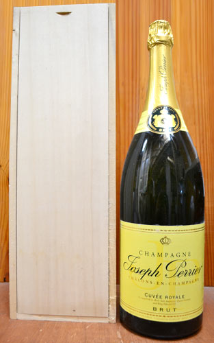【豪華木箱入】大型3,000mlボトル ジョセフ ペリエ ブリュット キュヴェ ロワイヤル シャンパーニュ 大型ジェロボアム 豪華木箱入 AOCシャンパーニュ 正規代理店輸入品Joseph Perrier Champagne Cuvee Royale Jeroboam Brut Wooden Box AOC Champagne