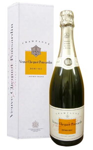 ヴーヴ クリコ ホワイトラベル ドゥミ セック 白 泡 N.V 正規 箱付 750ml シャンパン シャンパーニュ (ヴーヴ・クリコ) (ヴーヴクリコ) (ブーブクリコ)Veuve Clicquot Ponsardin demi Sec AOC Champagne Gift Box
