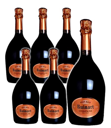 【送料無料 6本セット】ルイナール (リュイナール) ロゼ 正規 箱付 750ml×6 シャンパン シャンパーニュRuinart Champagne Brut Rose DX Gift Box