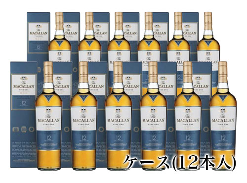 【送料無料 12本セット 正規品 箱入】ザ マッカラン ファインオーク 12年 700ml×12本 ケース [12本入り] トリプル カスク 700ml 正規代理店輸入品 オフィシャルボトル ハイランド シングル モルト ウイスキー ハードリカー