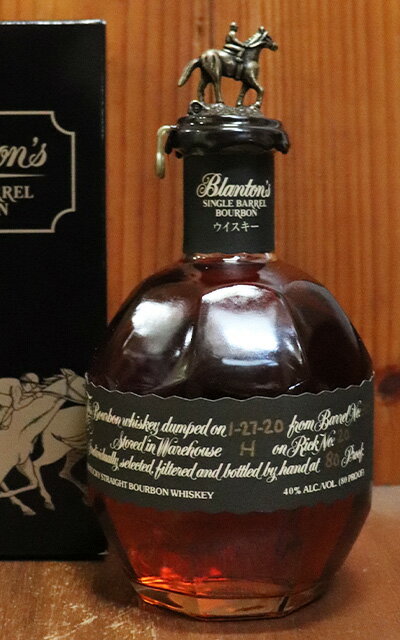 【箱にスレあり】[正規品 箱入]ブラントン ブラック シングル バレル バーボン ウイスキー 750ml 40％BLANTON’S BLACK SINGLE BARREL BOURBON WHISKY 750ml 40%