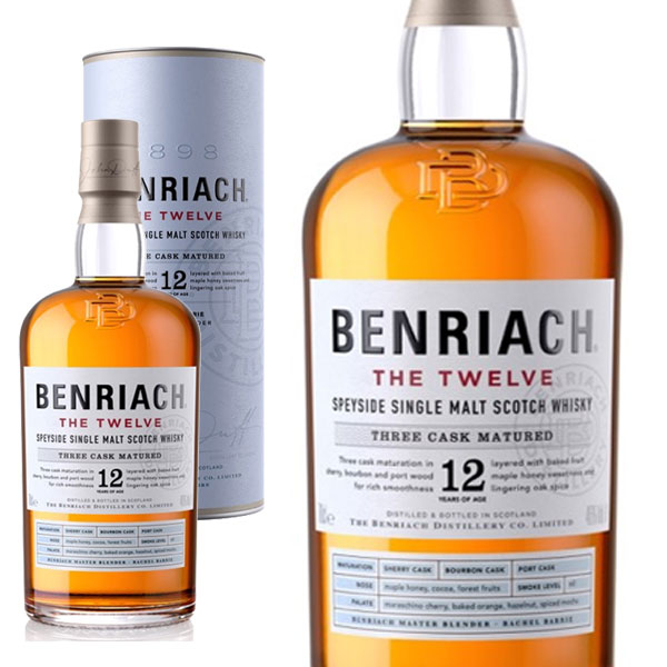 ベンリアック 12年 スペイサイド シングル モルト スコッチ ウイスキー スリーカスクマチュアード 700ml 46％BENRIACH AGED 12 YEAR SPEYSIDE SINGLE MALT SCOTCH WHISKY THREE CASK MATURED 700ml 46%