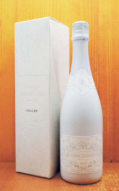 化粧箱入り 【1本毎に純白の紙製のオリジナル化粧箱入り】アンドレ クルエ シャンパーニュ チョーキー ブランドブラン AOCシャンパーニュ GC 特級 正規品 白ワイン 辛口 泡 シャンパンANDRE CLOUET Champagne CHALKY Blanc de Blanc NV 2013VT 100％ AOC Champagne Grand Cru