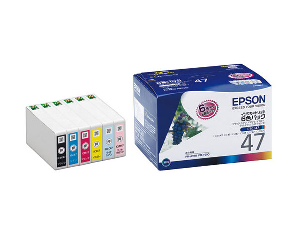 【受発注品】エプソン インクカートリッジ IC6CL47 6色パック