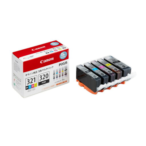 【受発注品】Canon(キャノン)純正 インクカートリッジ BCI-321+320/5MP マルチパック ブラック、シアン、マゼンダ、イエロー、BCI-320PGBK 【受発注品】Canon(キャノン)純正 インクカートリッジ BCI-321+320/5MP マルチパック ブラック、シアン、マゼンダ、イエロー、BCI-320PGBK