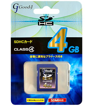 SDHCメモリーカード4GBCLASS4G-SDHC4-C4Good-J