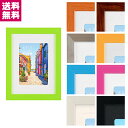 【ゆうパケット便送料無料】ケイティ フォトフレーム 2L判 L判・ポスト兼用 ハガキも入る 縦横兼用 万丈 フォトフレーム 額縁 写真立て カラフル かわいい ...