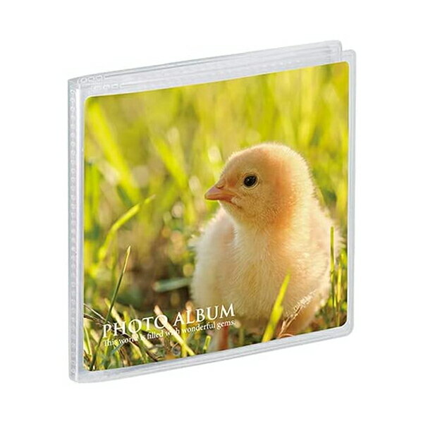 セキセイ ポケットアルバム 写真用 高級感 ミニポケ フォトアルバム ましかくプリント 正方形 高透明 ましかくサイズ 91×91mm 20枚収納 クリア KP...