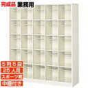 【25人用 スチール製下駄箱 完成品 業務用 クリニック 医院に 丈夫で長持ち・国産品】扉無し・オープン スポーツシューズ等大きめ靴用 中棚付 5列5段 25人...