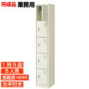 【業務用下駄箱 長靴用 完成品 5人用 貢献】長靴用下足箱 ブーツ ロングシューズ 中棚付き 鍵付き 1列5段 5人用 工場 BRI