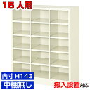 <業務用シューズボックス 高品質>薄型 内寸高さ143mm 下足入れ 下駄箱 靴箱3列5段 15人用オフィス BRI