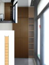 図書室薄型ランドリー隙間ラック スリム本棚 地震対策本棚 M3 【オーダー本棚】全集 カタログ収納に 薄型ランドリー隙間ラック 奥行19cm高さ241〜250c...